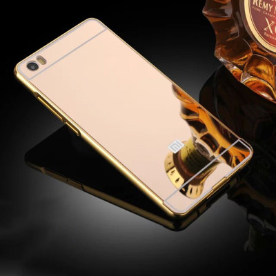 Добави още лукс Бъмпъри за телефони Луксозен алуминиев бъмпър с твърд огледален златист гръб за XIAOMI Mi Note pro 5.7 